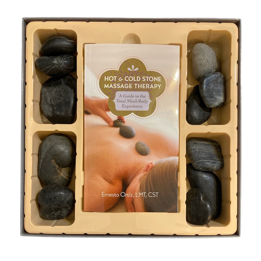 Hot Stone Massage Book And Kit Basalt River Stones Home Spa Stress Relief - Picture 4 of 8